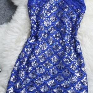 Stylish Atmosphere Beaded Sequined Dress Ayd