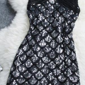 Stylish Atmosphere Beaded Sequined Dress Ayd
