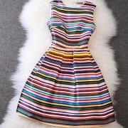 Stylish striped dress MX6121