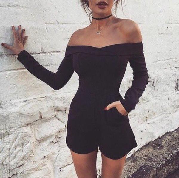 off the shoulder sweater jumpsuit