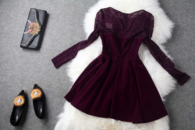 Lace Long-sleeved Dress GV823DI on Luulla