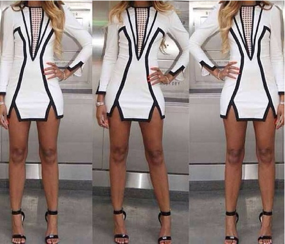 7400104 Black-White Dress main image 1