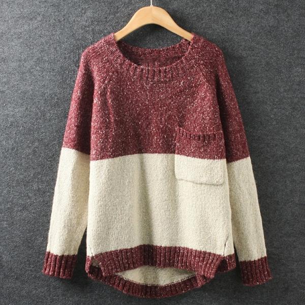 Irregular Loose Pullover Sweater NM1124BH on Luulla