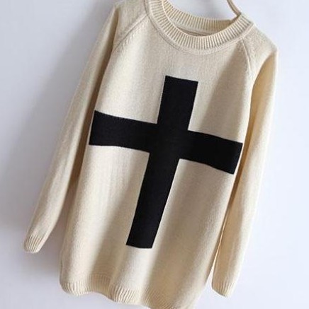 Cross Sweater, Loose Sweater A 071005 on Luulla